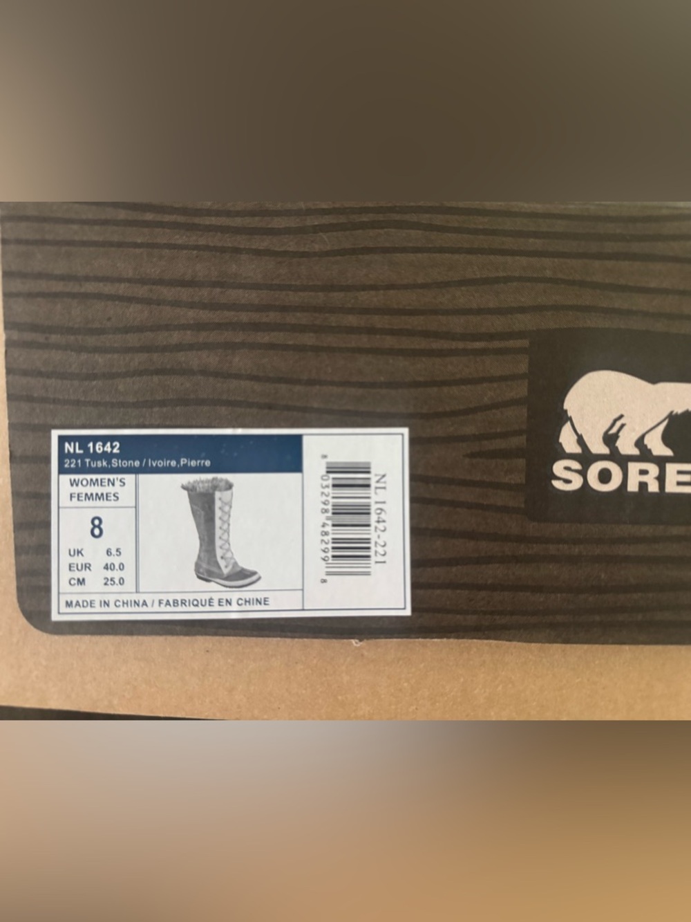 SOREL Cate the Great Waterproof Boot in Tusk / Stone - Picture 8 of 8